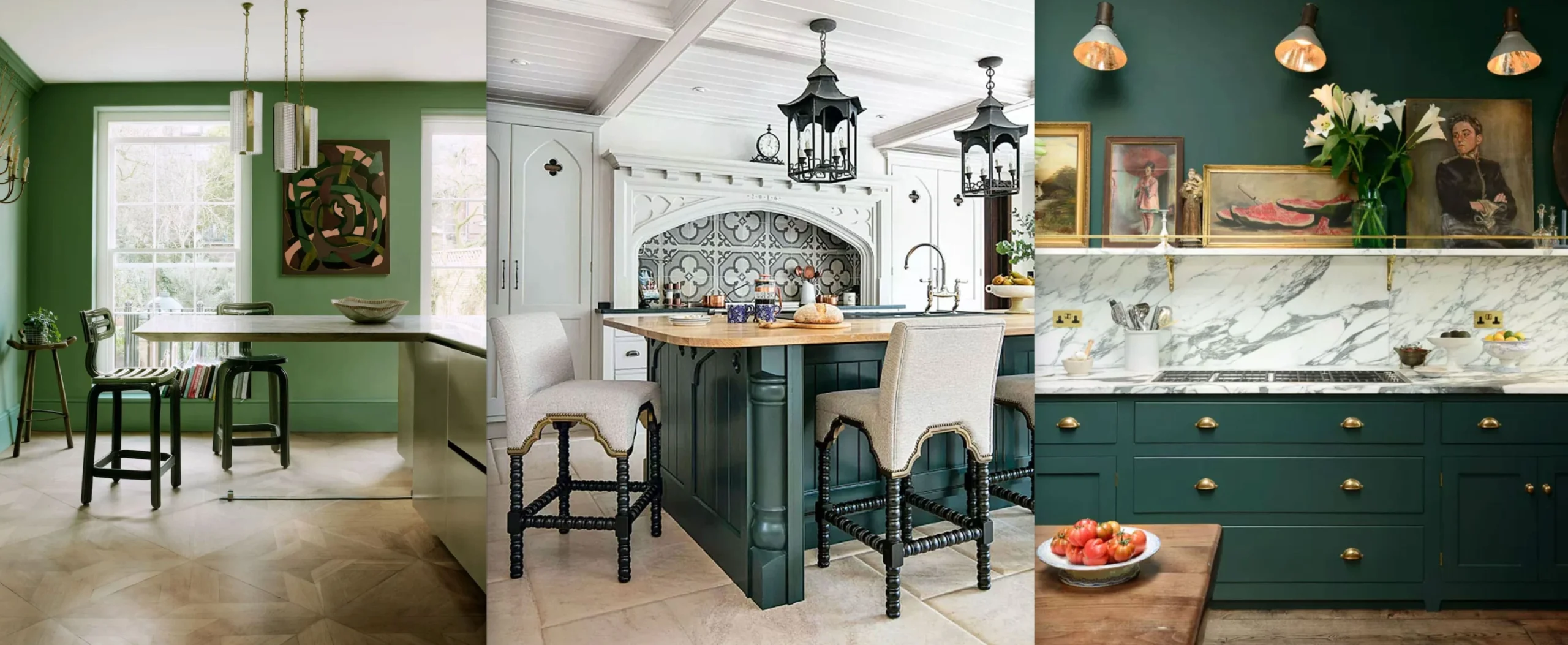 “Emerald green: the bold 2025 accent your kitchen needs.”